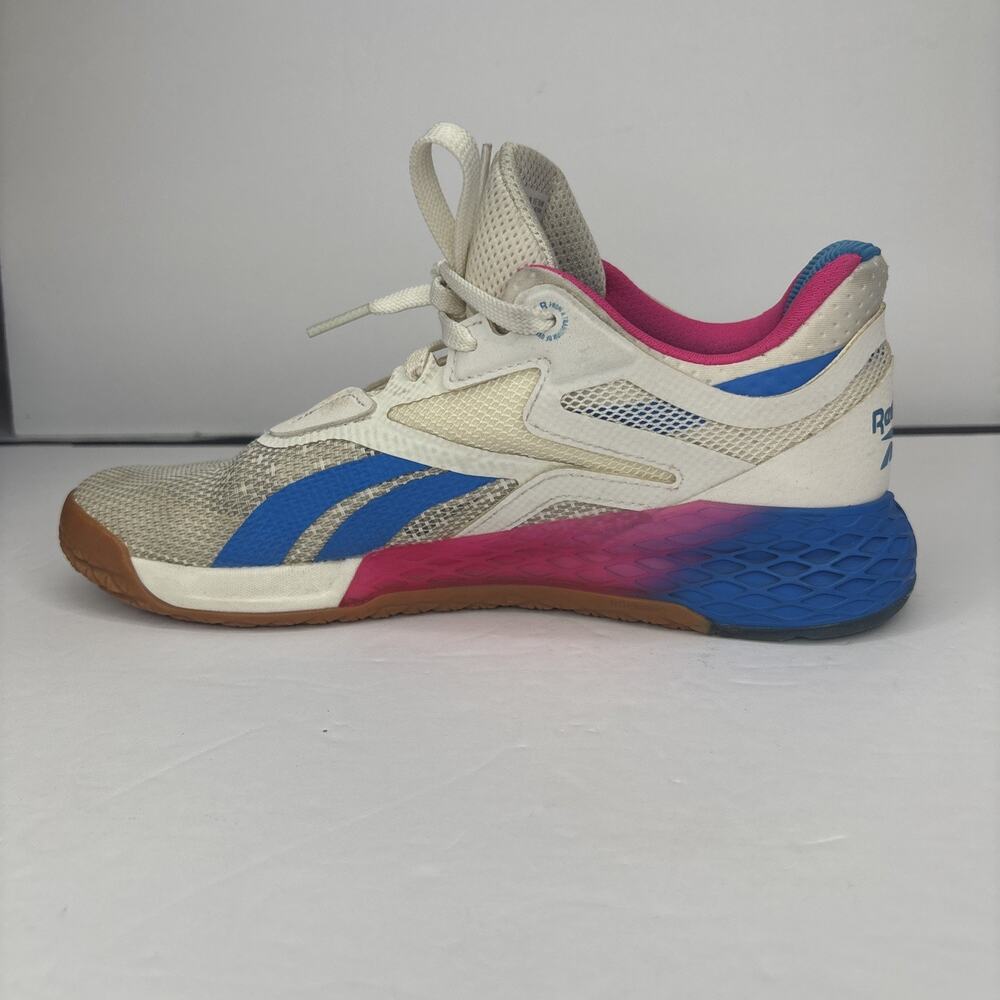 Size 8.5 - Reebok Nano X White Proud Pink Blue W - Picture 8 of 9